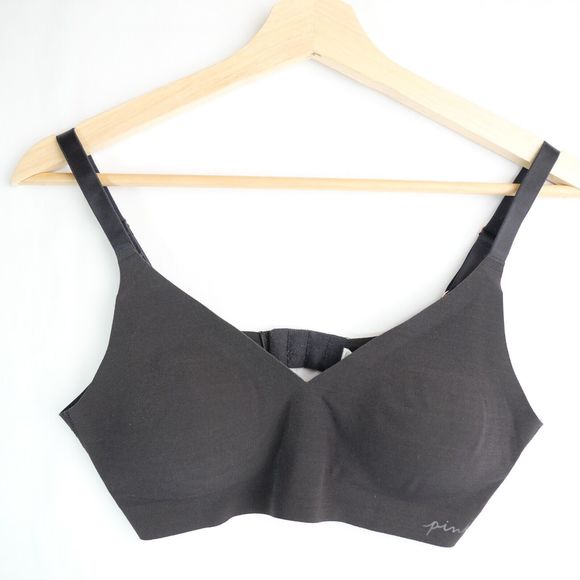 PINK Women’s Wireless Light Bralette in Black Size S - Picture 1 of 8